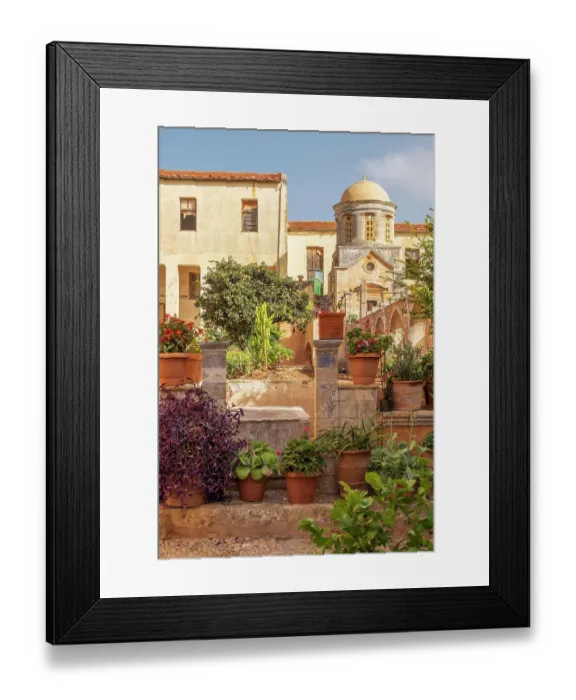 Framed Print : Greece, Crete, Akrotiri. Agia Triada (Holy Trinity) Monastery Framed Print : Greece, Crete, Akrotiri. Agia Triada (Holy Trinity) Monastery