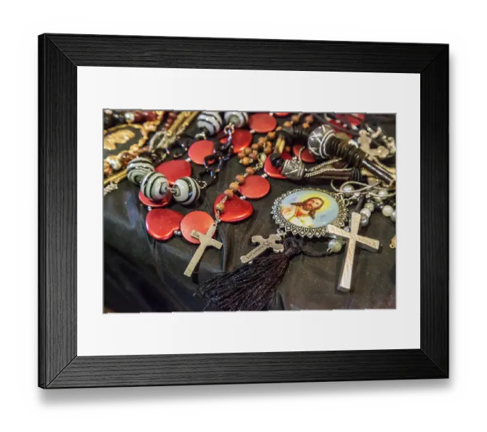 Framed Print : Romania, Bucharest. Demetrius Church, Religious items and implements