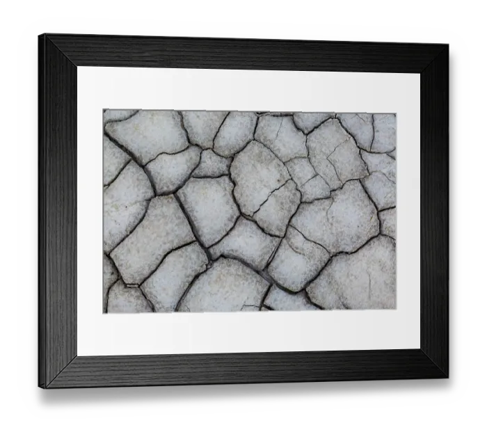 Framed Print : Romania, Buzau County, Berca. Geological, botanical reservation Vulcanii Noroiosi de la Paclele Mici. Small volcano-shaped structures caused by eruption of natural gases