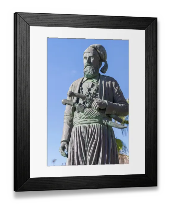 Framed Print : Greece, Crete, Chania. Statue of Anagnostis Mantakas, Greek freedom fighter. (Editorial Use Only) Framed Print : Greece, Crete, Chania. Statue of Anagnostis Mantakas, Greek freedom fighter. (Editorial Use Only)