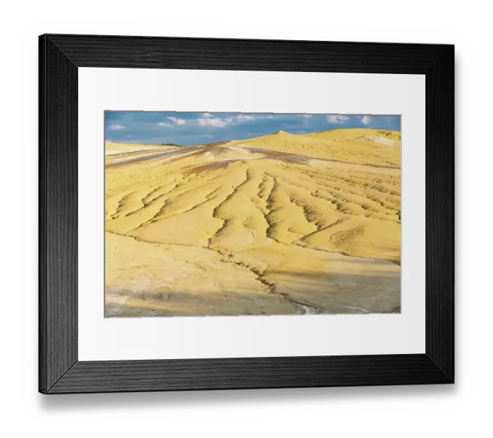 Framed Print : Romania, Buzau County, Berca. Geological, botanical reservation Vulcanii Noroiosi de la Paclele Mici. Small volcano-shaped structures caused by eruption of natural gases Framed Print : Romania, Buzau County, Berca. Geological, botanical reservation Vulcanii Noroiosi de la Paclele Mici. Small volcano-shaped structures caused by eruption of natural gases