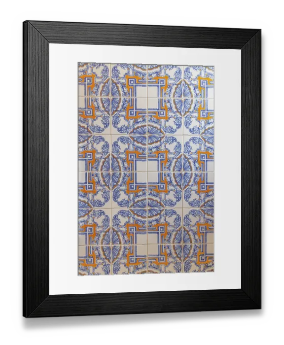 Framed Print : Angra do Heroismo, Terceira, Azores, Portugal. Decorative tiles on a building on Terceira Island, Azores Framed Print : Angra do Heroismo, Terceira, Azores, Portugal. Decorative tiles on a building on Terceira Island, Azores