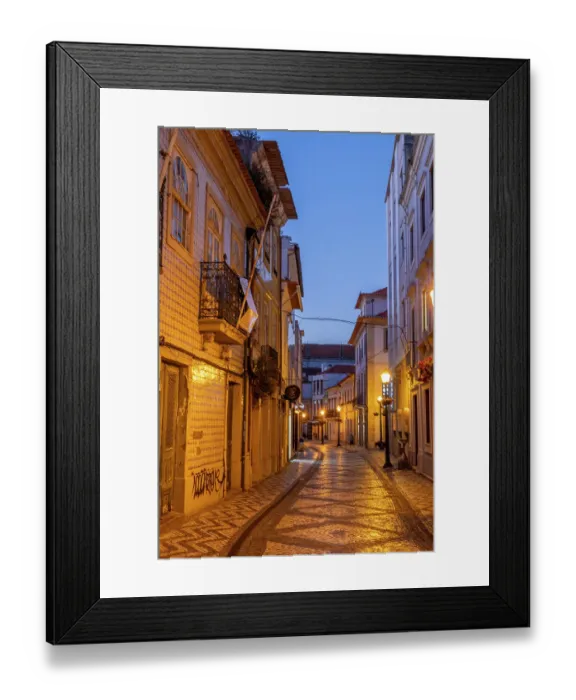 Framed Print : Rua da Coimbra street scene in Aveiro, Portugal Framed Print : Rua da Coimbra street scene in Aveiro, Portugal