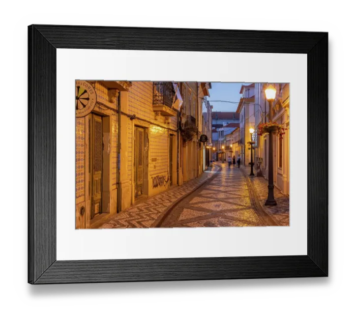 Framed Print : Rua da Coimbra street scene in Aveiro, Portugal Framed Print : Rua da Coimbra street scene in Aveiro, Portugal