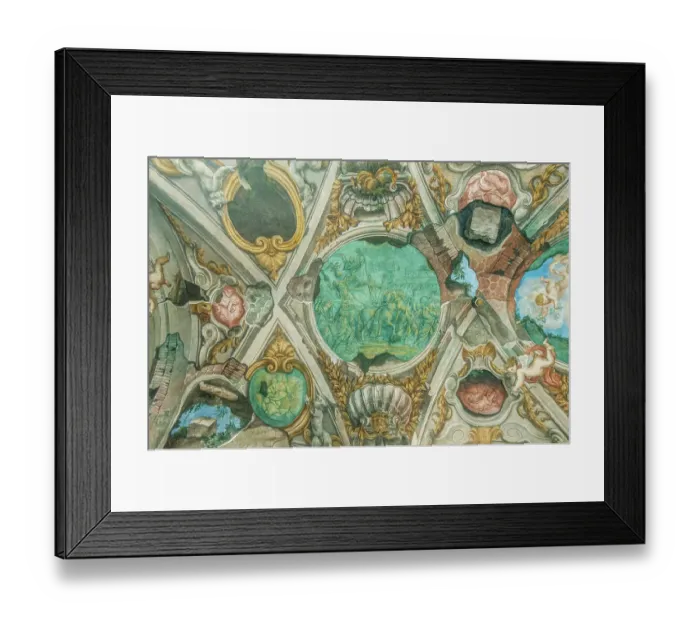 Framed Print : Italy, Liguria. Genoa. Fresco at Palazzo Rosso Framed Print : Italy, Liguria. Genoa. Fresco at Palazzo Rosso