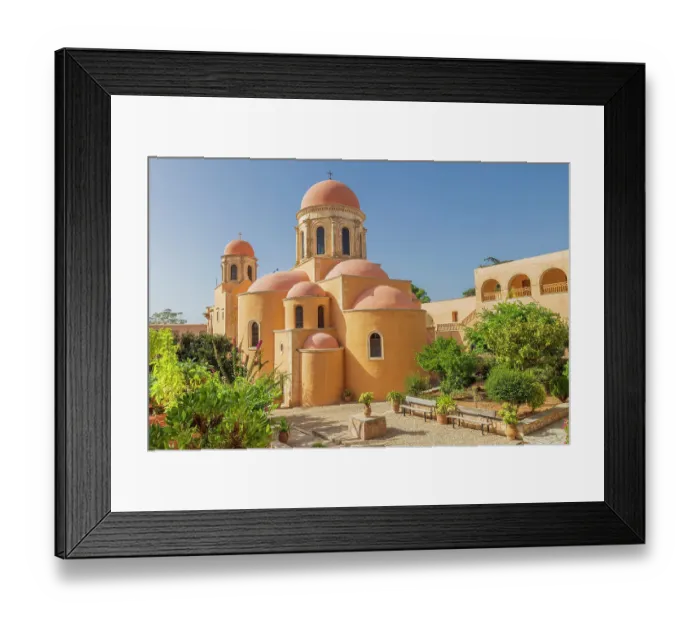 Framed Print : Greece, Crete, Akrotiri. Agia Triada (Holy Trinity) Monastery