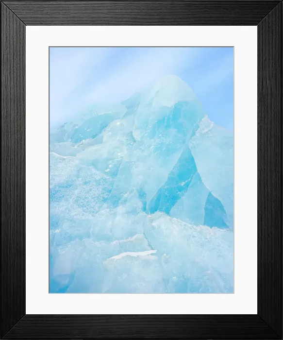 Framed Print : Iceberg in the frozen Mohnbukta in Sabine-Land. The island Spitzbergen in the Svalbard. Scandinavia, Norway