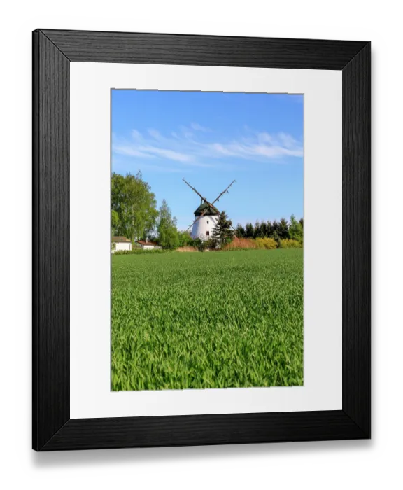 Framed Print : Poland, Kolobrzeg. Pomerania. Windmill Framed Print : Poland, Kolobrzeg. Pomerania. Windmill