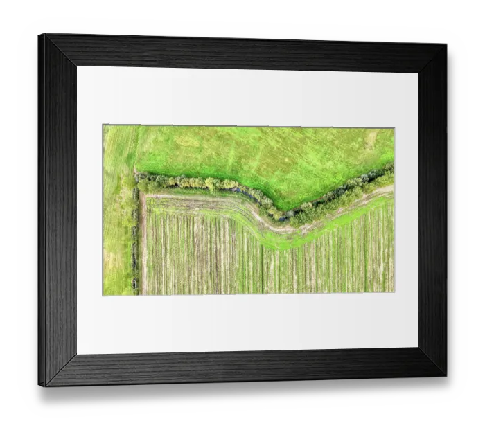 Framed Print : Aerial of a field Framed Print : Aerial of a field