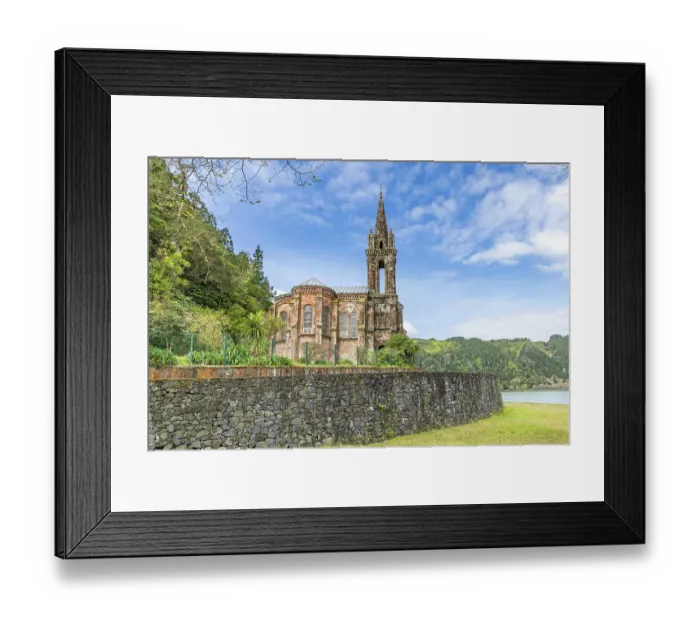 Framed Print : Lake Furnas, Sao Miguel, Azores, Portugal. Chapel of Our Lady of Victories on Sao Miguel Island Framed Print : Lake Furnas, Sao Miguel, Azores, Portugal. Chapel of Our Lady of Victories on Sao Miguel Island
