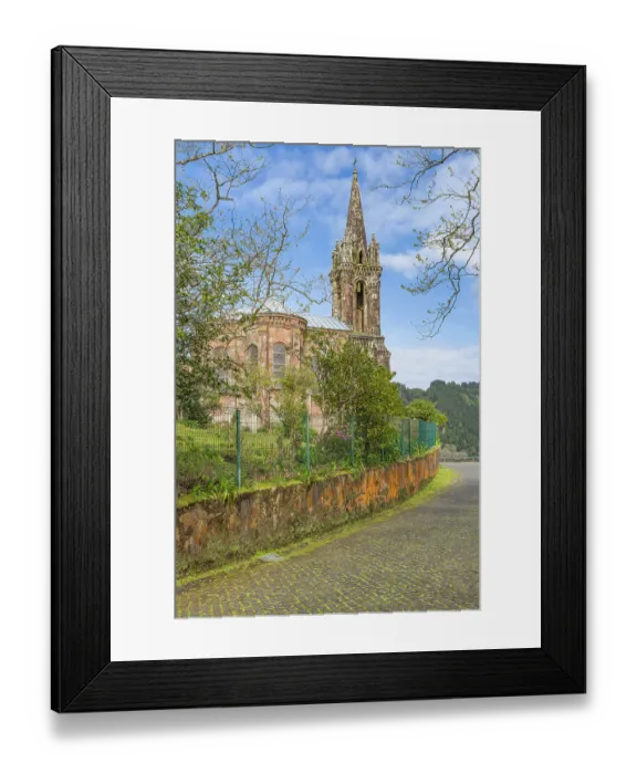 Framed Print : Lake Furnas, Sao Miguel, Azores, Portugal. Chapel of Our Lady of Victories on Sao Miguel Island Framed Print : Lake Furnas, Sao Miguel, Azores, Portugal. Chapel of Our Lady of Victories on Sao Miguel Island