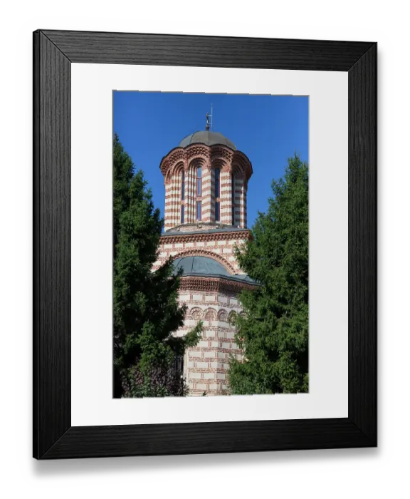 Framed Print : Romania, Bucharest. Stavropoleos, Eastern Orthodox monastery for nuns, built in Brancovenesc style. Large collection of Byzantine music books in Romania Framed Print : Romania, Bucharest. Stavropoleos, Eastern Orthodox monastery for nuns, built in Brancovenesc style. Large collection of Byzantine music books in Romania