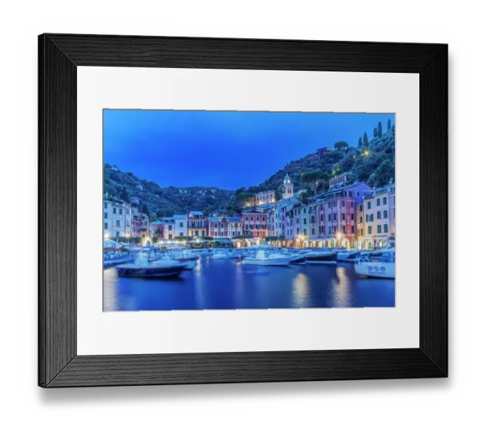 Framed Print : Italy, Liguria. Portofino at dawn