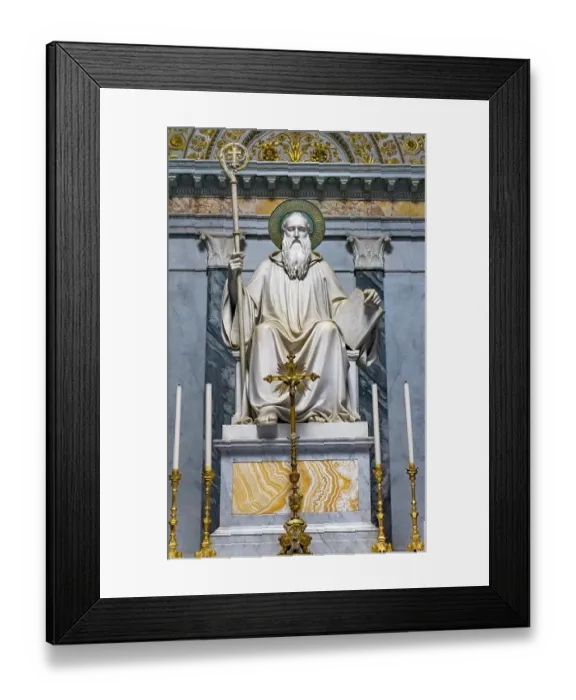 Framed Print : Saint Paul Statue Altar Candles, Papal Basilica of Saint Paul, Rome, Italy. One of 4 Papal basilicas, established over Saint Paul's burial place in 324 by Emperor Constantine. (Editorial Use Only) Framed Print : Saint Paul Statue Altar Candles, Papal Basilica of Saint Paul, Rome, Italy. One of 4 Papal basilicas, established over Saint Paul's burial place in 324 by Emperor Constantine. (Editorial Use Only)