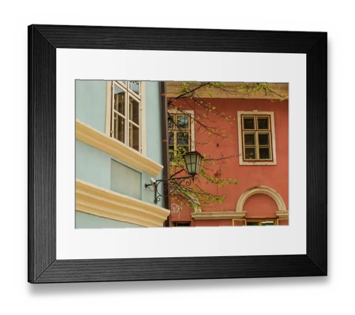 Framed Print : Romania Brasov. Steepled buildings, 16th-17th century architecture arcaded, terra cotta roofed houses and narrow streets Framed Print : Romania Brasov. Steepled buildings, 16th-17th century architecture arcaded, terra cotta roofed houses and narrow streets