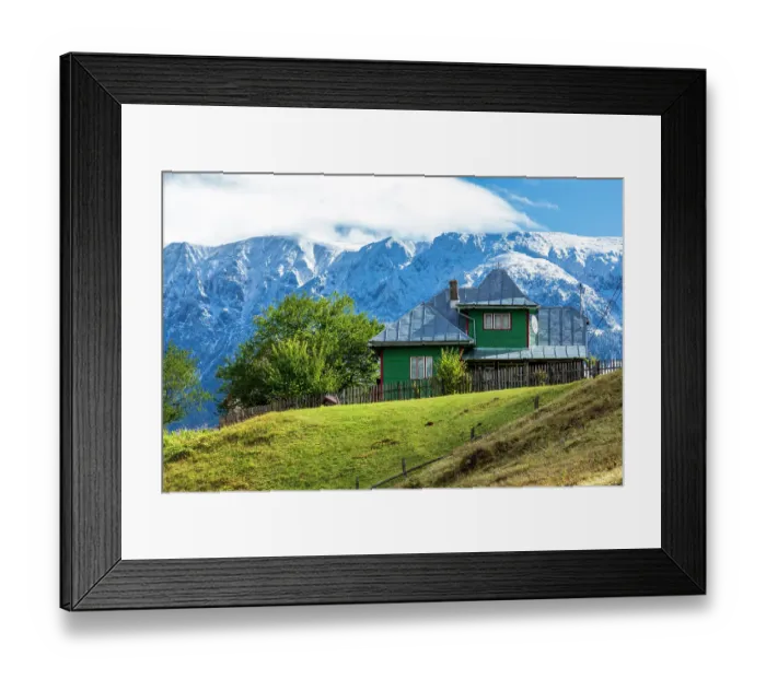 Framed Print : Romania, Transylvania, Carpathian Mountains. Hiking trails, fields Framed Print : Romania, Transylvania, Carpathian Mountains. Hiking trails, fields