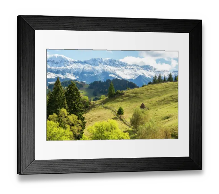 Framed Print : Romania, Transylvania, Carpathian Mountains. Hiking trails, fields Framed Print : Romania, Transylvania, Carpathian Mountains. Hiking trails, fields
