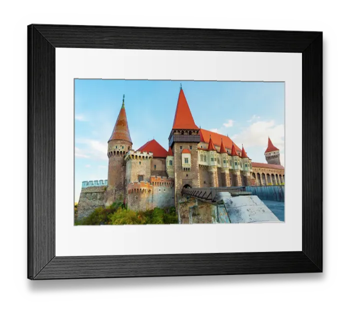 Framed Print : Romania, Hunedoara. Corvin Castle, Gothic-Renaissance castle, one of the largest castles in Europe