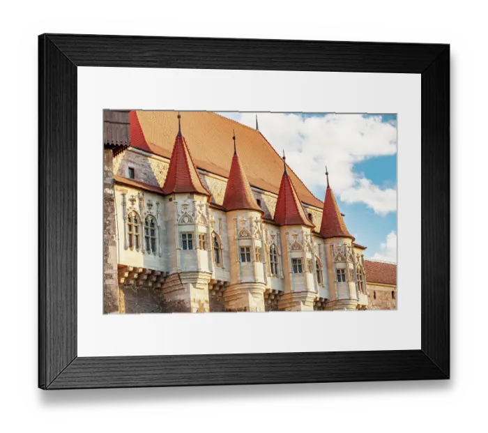 Framed Print : Romania, Hunedoara. Corvin Castle, Gothic-Renaissance castle, one of the largest castles in Europe