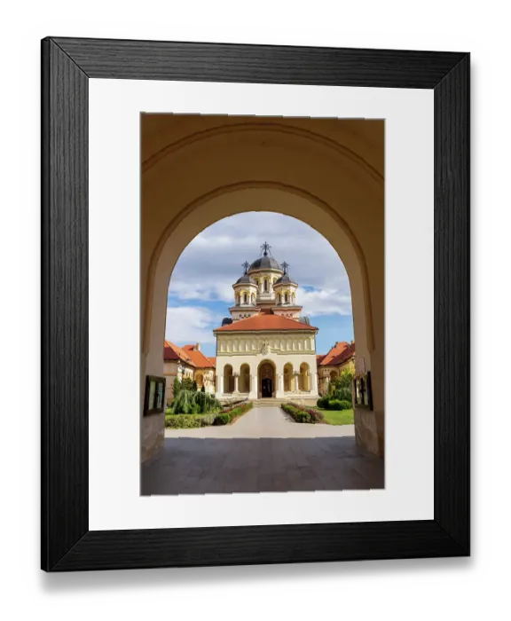 Framed Print : Romania, Alba Iulia. St. Michael's Cathedral, Roman Catholic cathedral and the oldest and the longest cathedral in Romania