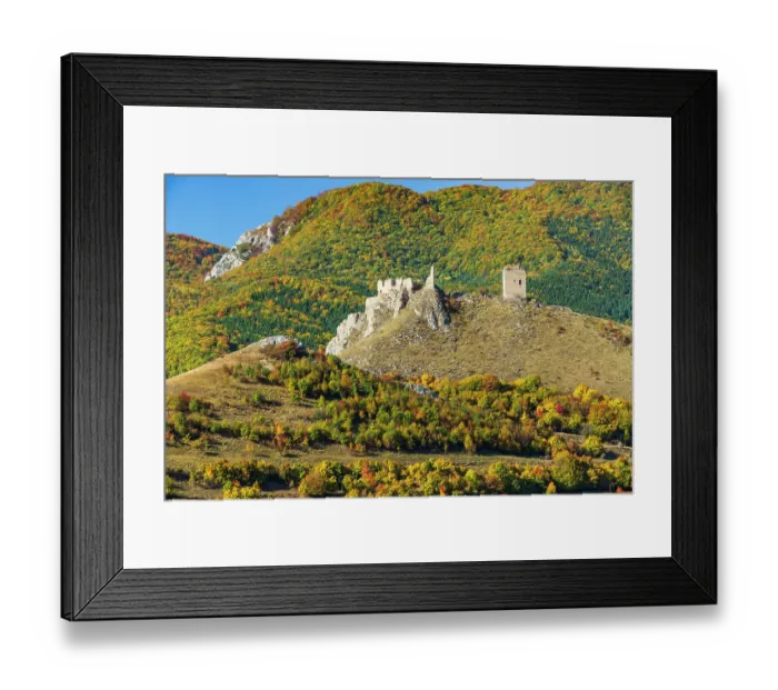 Framed Print : Romania, Transylvania. Coltesti Castle 11th century ruins. Territorial Trascau Mountain views Framed Print : Romania, Transylvania. Coltesti Castle 11th century ruins. Territorial Trascau Mountain views