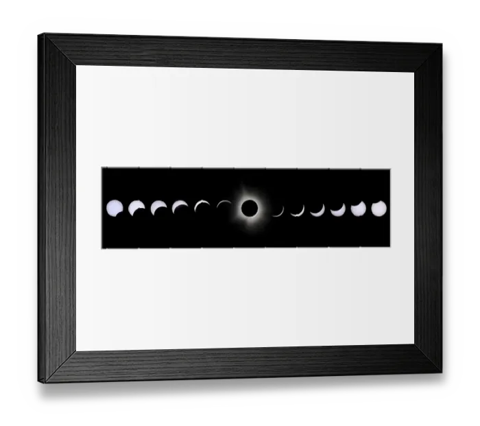 Framed Print : USA, Indiana, Carmel. Composite of total solar eclipse progression. ©Wendy Kaveney  /  Jaynes Gallery  /  DanitaDelimont.com