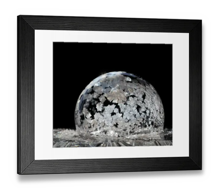 Framed Print : USA, Indiana, Carmel. Frozen soap bubble on a crystal glass base. ©Wendy Kaveney / Jaynes Gallery / DanitaDelimont.com Framed Print : USA, Indiana, Carmel. Frozen soap bubble on a crystal glass base. ©Wendy Kaveney / Jaynes Gallery / DanitaDelimont.com