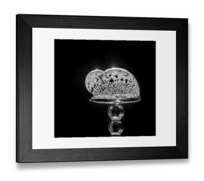 Framed Print : USA, Indiana, Carmel. Frozen soap bubbles with starbursts on wine glass base. ©Wendy Kaveney  /  Jaynes Gallery  /  DanitaDelimont.com