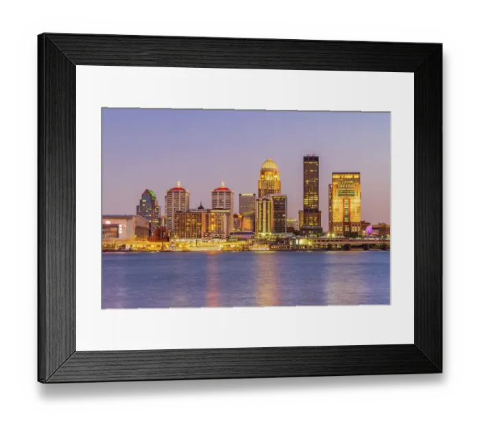 Framed Print : Louisville skyline at dusk, Louisville, Kentucky Framed Print : Louisville skyline at dusk, Louisville, Kentucky