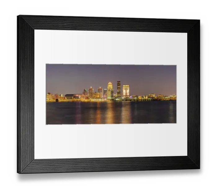 Framed Print : Panoramic of Louisville skyline at dusk, Louisville, Kentucky Framed Print : Panoramic of Louisville skyline at dusk, Louisville, Kentucky