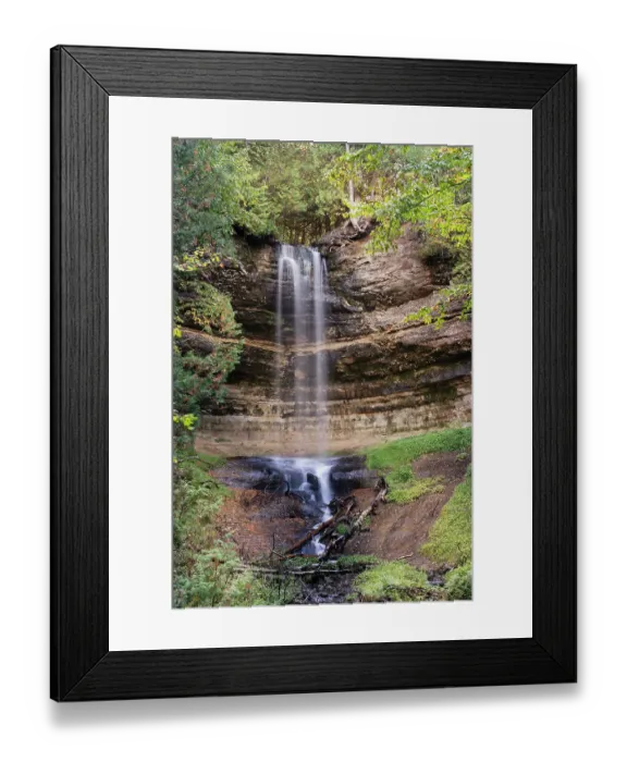 Framed Print : USA, Michigan, Hiawatha National Forest. Landscape with Munising Falls and sandstone cliff. ©Don Grall / Jaynes Gallery / DanitaDelimont.com Framed Print : USA, Michigan, Hiawatha National Forest. Landscape with Munising Falls and sandstone cliff. ©Don Grall / Jaynes Gallery / DanitaDelimont.com