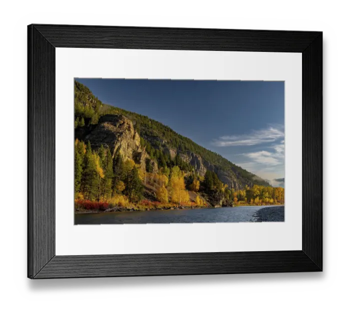 Framed Print : Autumn color along the Flathead River at Bad Rock Canyon in Hungry Horse, Montana, USA Framed Print : Autumn color along the Flathead River at Bad Rock Canyon in Hungry Horse, Montana, USA