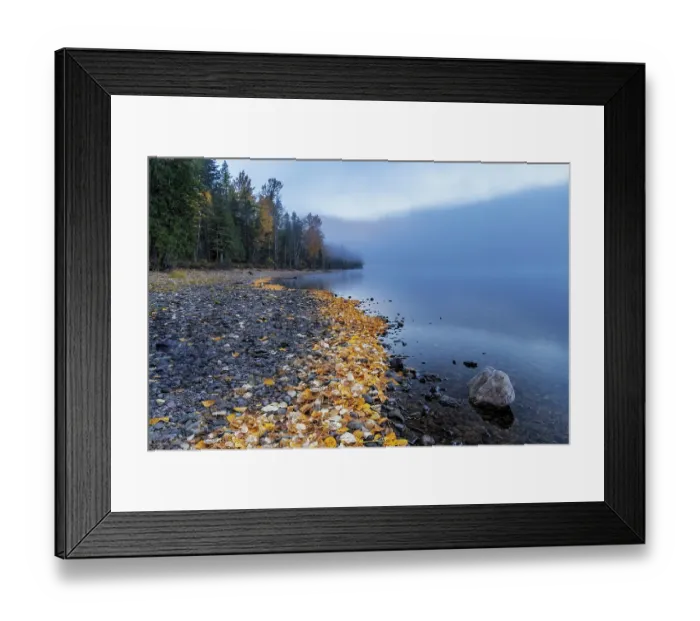 Framed Print : Foggy morning on Lake McDonald in Glacier National Park, Montana, USA Framed Print : Foggy morning on Lake McDonald in Glacier National Park, Montana, USA