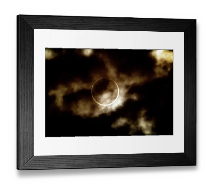 Framed Print : USA, Nevada, Winnemucca. Annular Solar Eclipse, Fully Covered