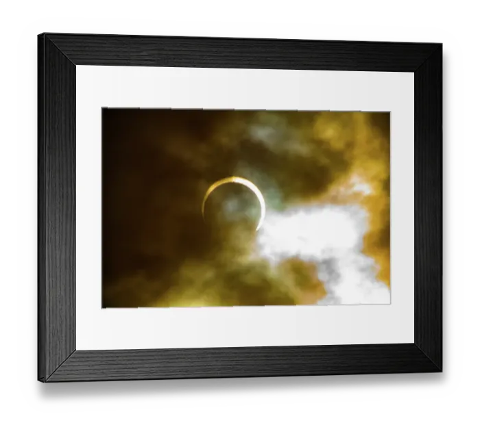 Framed Print : USA, Nevada, Winnemucca. Annular Solar Eclipse, Seven-eights Covered Framed Print : USA, Nevada, Winnemucca. Annular Solar Eclipse, Seven-eights Covered