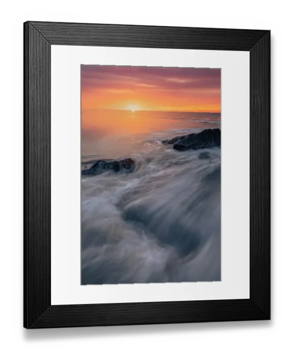 Framed Print : USA, New Jersey, Cape May National Seashore. Sunrise on ocean shore. ©Jay O'Brien  /  Jaynes Gallery  /  DanitaDelimont.com