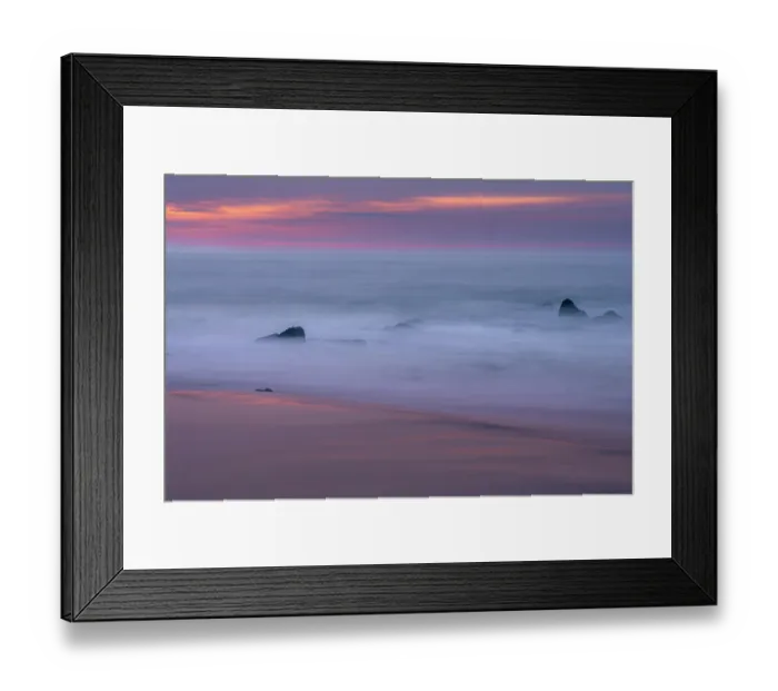 Framed Print : USA, New Jersey, Cape May National Seashore. Misty ocean shore at sunrise. ©Jay O'Brien / Jaynes Gallery / DanitaDelimont.com Framed Print : USA, New Jersey, Cape May National Seashore. Misty ocean shore at sunrise. ©Jay O'Brien / Jaynes Gallery / DanitaDelimont.com