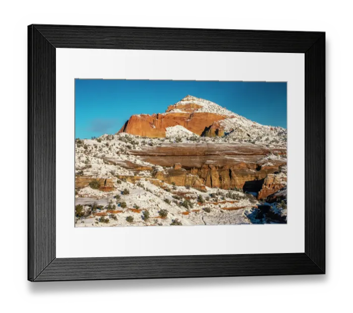 Framed Print : USA, New Mexico, Gallup, Red Rock Park. Sunrise on mountain in winter. ©Cathy & Gordon Illg / Jaynes Gallery / DanitaDelimont.com Framed Print : USA, New Mexico, Gallup, Red Rock Park. Sunrise on mountain in winter. ©Cathy & Gordon Illg / Jaynes Gallery / DanitaDelimont.com