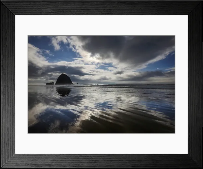Framed Print : Haystack Rock at low tide in Cannon Beach, Oregon, USA Framed Print : Haystack Rock at low tide in Cannon Beach, Oregon, USA