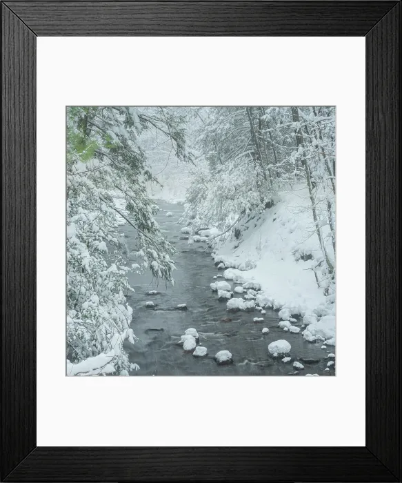 Framed Print : USA, Pennsylvania, Delaware Water Gap. Stream and winter forest. ©Jay O'Brien / Jaynes Gallery / DanitaDelimont.com Framed Print : USA, Pennsylvania, Delaware Water Gap. Stream and winter forest. ©Jay O'Brien / Jaynes Gallery / DanitaDelimont.com