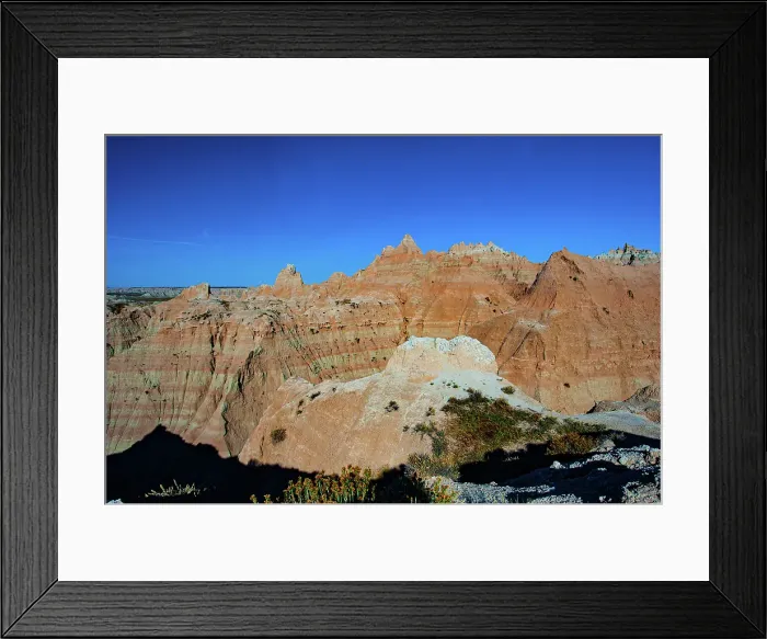 Framed Print : USA, South Dakota, Wall, Badlands National Park, Big Foot Pass