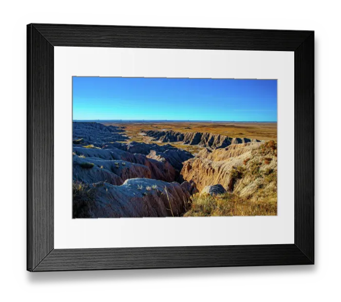 Framed Print : USA, South Dakota, Wall, Badlands National Park, Homestead Overlook