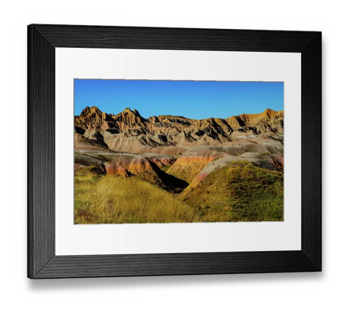Framed Print : USA, South Dakota. Badlands National Park, Yellow Mounds Overlook Framed Print : USA, South Dakota. Badlands National Park, Yellow Mounds Overlook