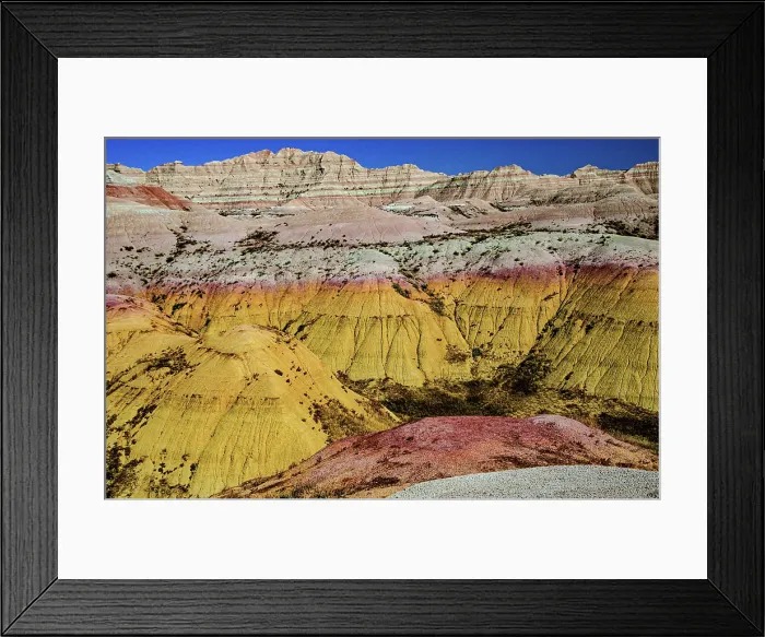 Framed Print : USA, South Dakota. Badlands National Park, Yellow Mounds Overlook Framed Print : USA, South Dakota. Badlands National Park, Yellow Mounds Overlook