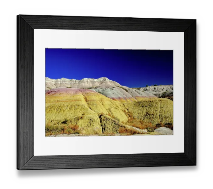 Framed Print : USA, South Dakota. Badlands National Park, Yellow Mounds Overlook Framed Print : USA, South Dakota. Badlands National Park, Yellow Mounds Overlook