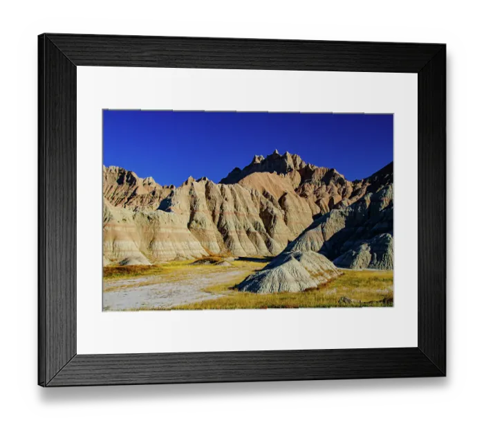 Framed Print : USA, South Dakota, Wall, Badlands National Park, Striped Buttes