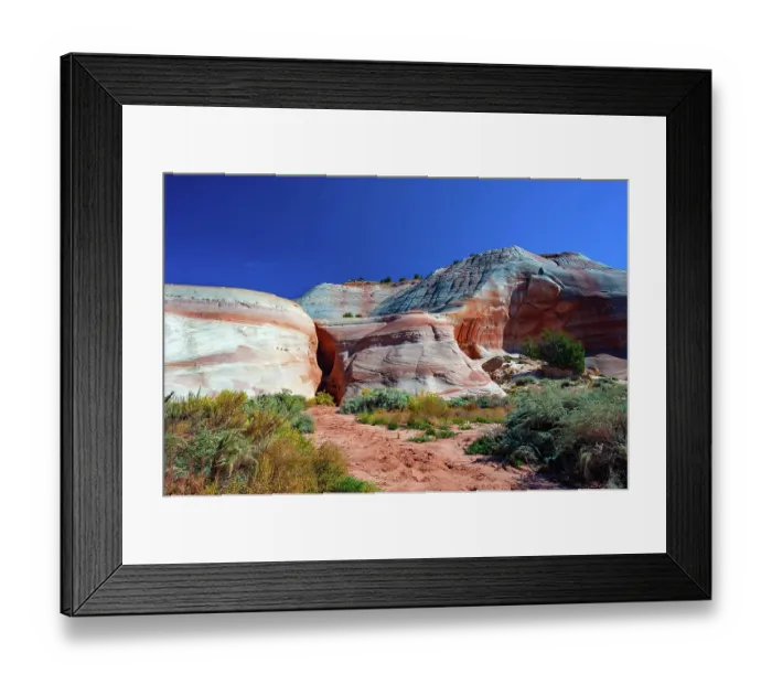 Framed Print : USA, Utah, Kanab, White House Campground and Trailhead Area