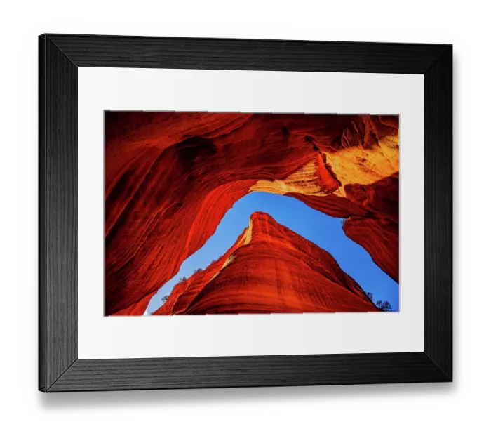 Framed Print : USA, Utah, Kanab, Peekaboo Slot Canyon, Skylight