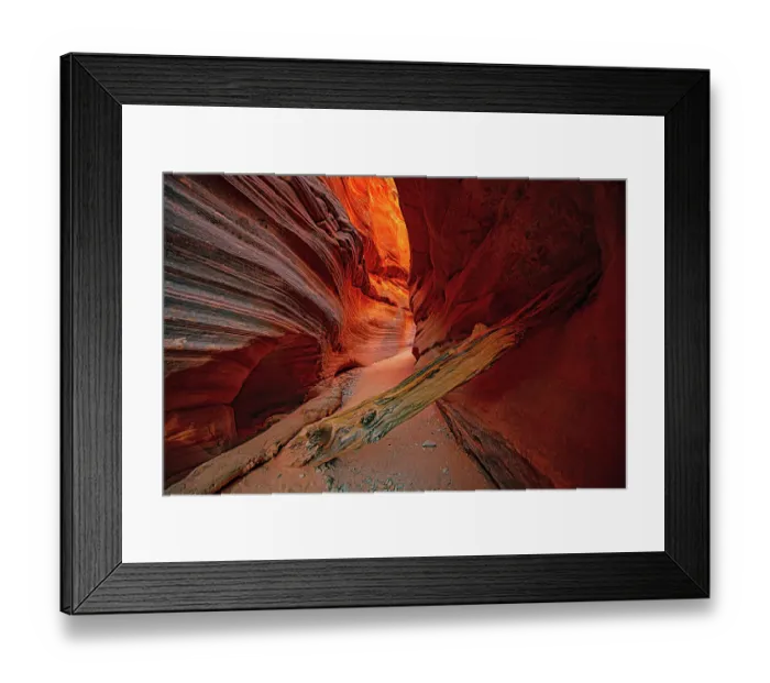Framed Print : USA, Utah, Kanab, Peekaboo Slot Canyon Wedged Logs Framed Print : USA, Utah, Kanab, Peekaboo Slot Canyon Wedged Logs