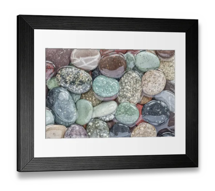Framed Print : USA, Washington State, Seabeck. Beach rocks in water. ©Don Paulson  /  Jaynes Gallery  /  DanitaDelimont.com